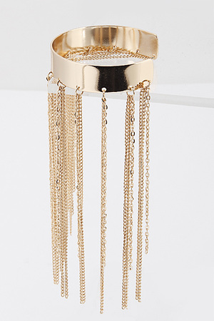 Open Cuff Braclect with Chain Fringe Drop 6ABE8